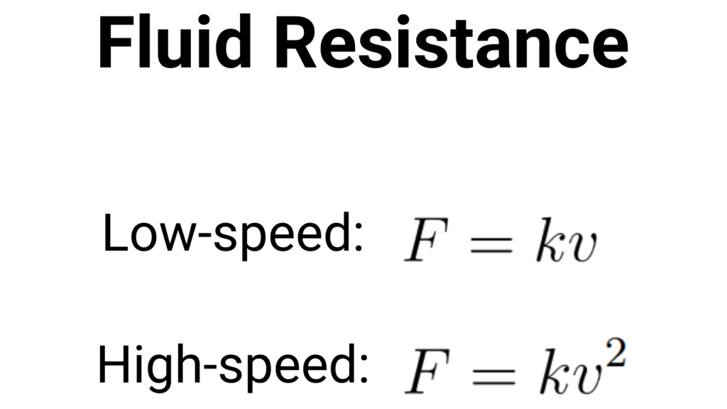 Fluid Resistance Formulas