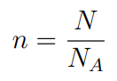 Number of Particles Formula/Equation IB