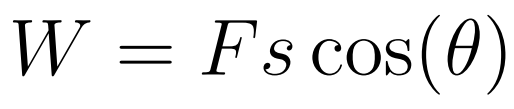 Work done by a force IB Equation/Formula