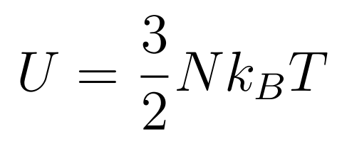 Internal Energy of an ideal gas Equation/Formula IB
